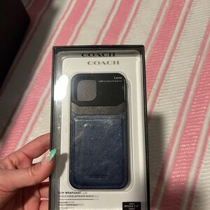 Coach Blue and Black iPhone Case with Elegant Design